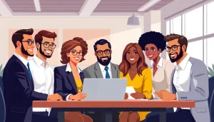 Enhance your Mass Tort Marketing strategy with a collaborative team in a modern workspace.
