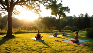 Engage with vibrant scenes of wellness at healthlifeherald.com, showcasing a serene health retreat with yoga and mindfulness.