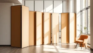 Elevate your space with a stylish Folding Partition Wall, designed to enhance flexibility in room layouts.