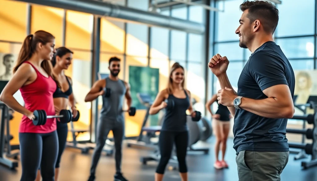 Engage with a Weight Loss Personal Trainer Jersey City guiding clients in a modern gym environment.