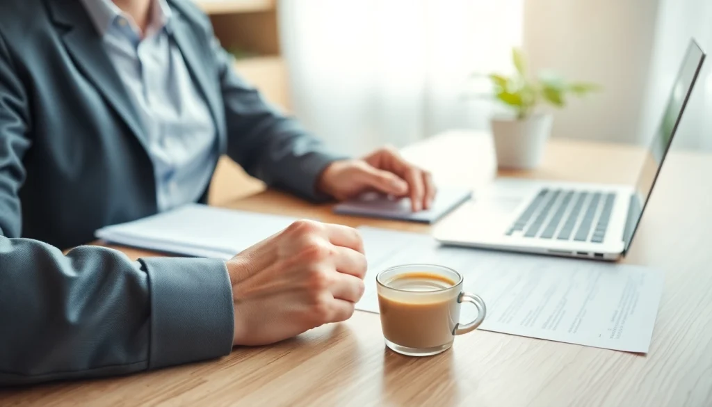 Client discussing ejari cancellation​ with a lawyer in a bright, professional office.