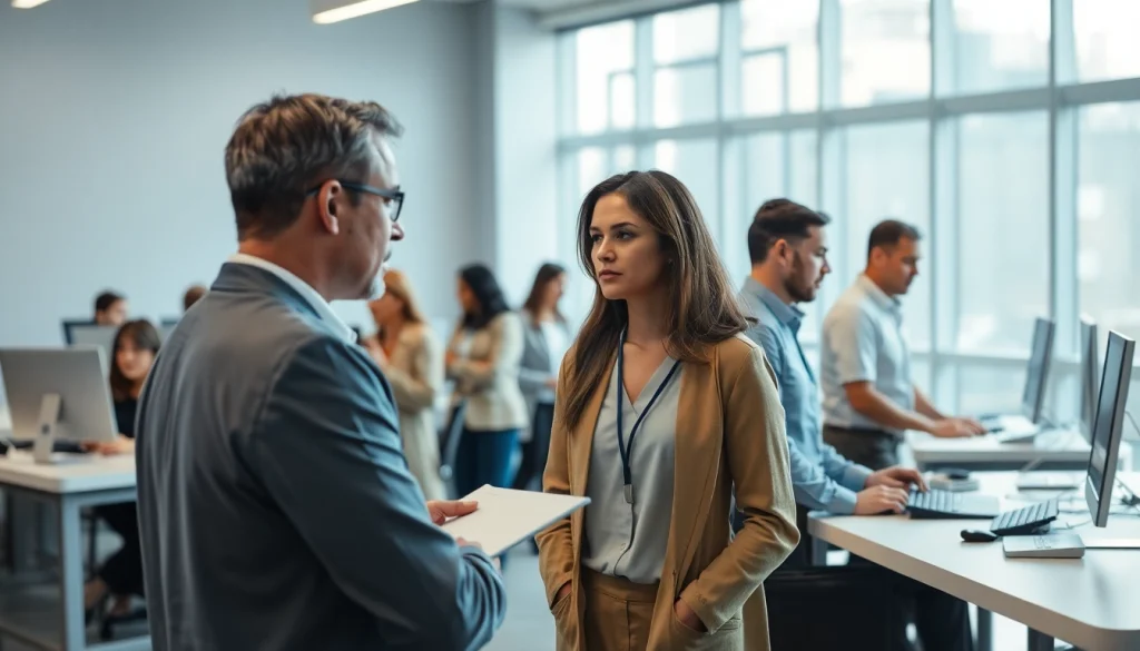 Engaging scene of employee drug impairment testing in a professional office setting.