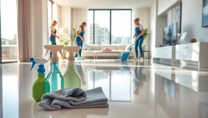 Expert bond cleaning Logan team transforming a pristine apartment interior.