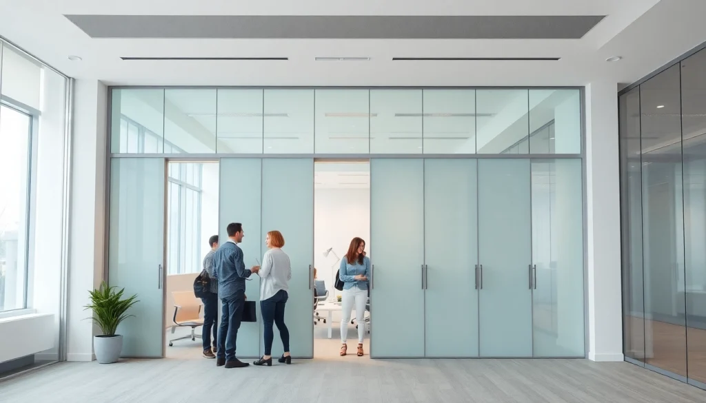 Enhance your space with a Folding Partition Wall, showcasing its versatility in modern office layouts.
