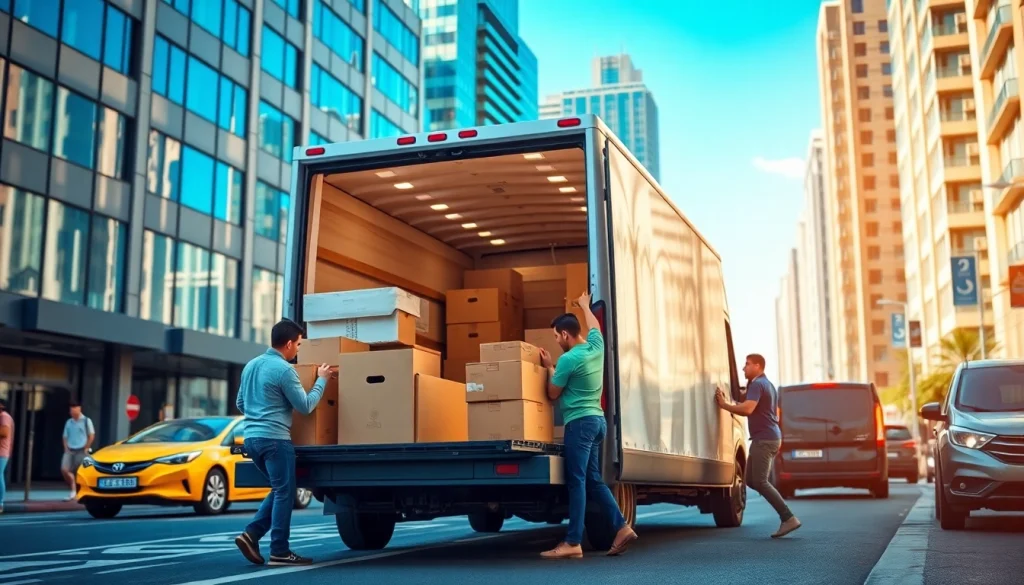 Experience seamless Man and van Moving with a professional team in an urban setting.