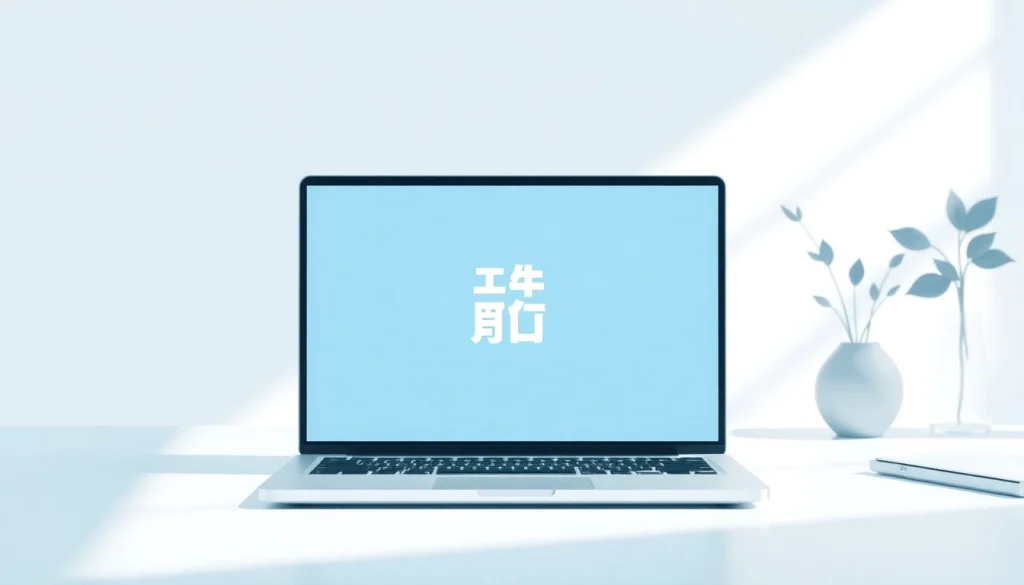 Discover the user-friendly interface of 美洽官网 showcased on a modern laptop in a minimalist workspace.