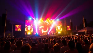 Experience the lively atmosphere of 汽水音乐海外 at a music festival with diverse performances.