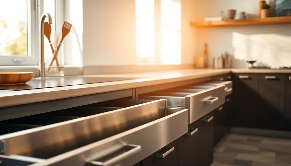 Enhance your storage solutions with a versatile Metal Drawer System, showcasing its elegant design and functionality.