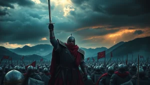 Download Warlords 2 by immersing in a dynamic battlefield scene with warriors preparing for epic combat.