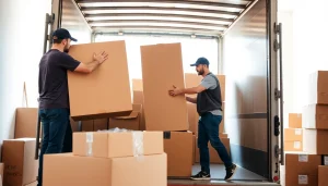 Efficient moving services by https://bennettsmoving.com/ showcased through professional packers managing furniture.