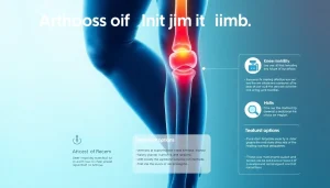 Arthrose verstehen: Infografik zur Darstellung von Symptomen und Behandlungen