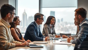 Enhancing Debt Collection Outsourcing with a diverse professional team collaborating in a modern office.
