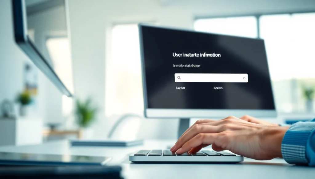 Search results for santa ana jail inmate search displayed on a computer screen.