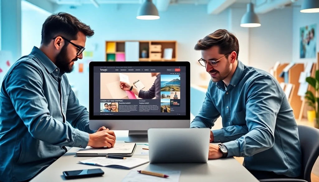 Enhance your business with expert edmonton web design by dedicated professionals collaborating in a modern workspace.