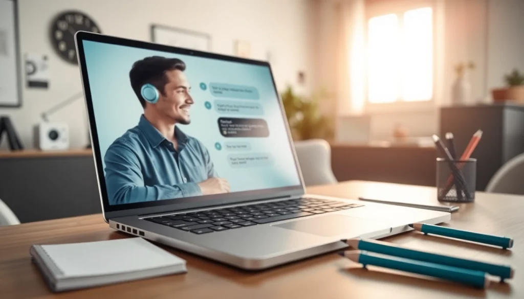 Engaging chatgpt bot for website interaction on a laptop screen, showcasing a user-friendly interface.