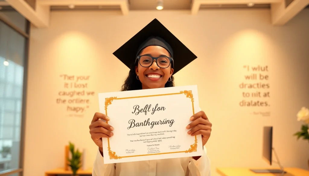 Showcase the pride of graduates as they buy diploma, highlighting a beautifully designed certificate.