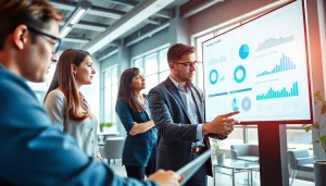 Engaging AI prompts for competitive intelligence showcased in a modern office analysis setting.