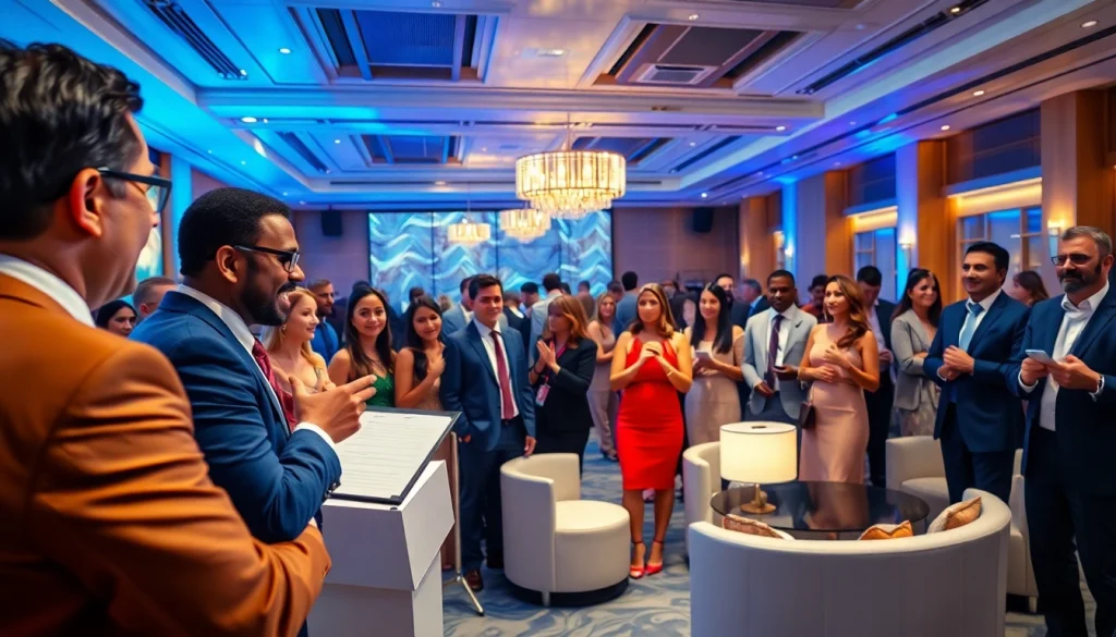 Capture Miami Corporate Event Videography Photography showcasing professional interactions and vibrant atmosphere.