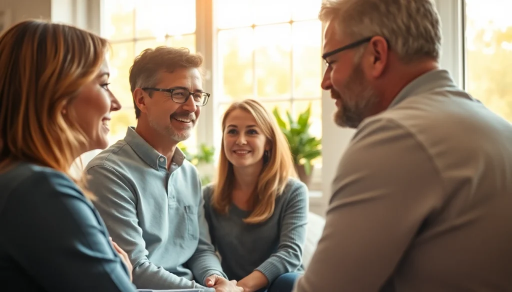 Engaging attachment theory specialist in a supportive therapy session, fostering connection and understanding.