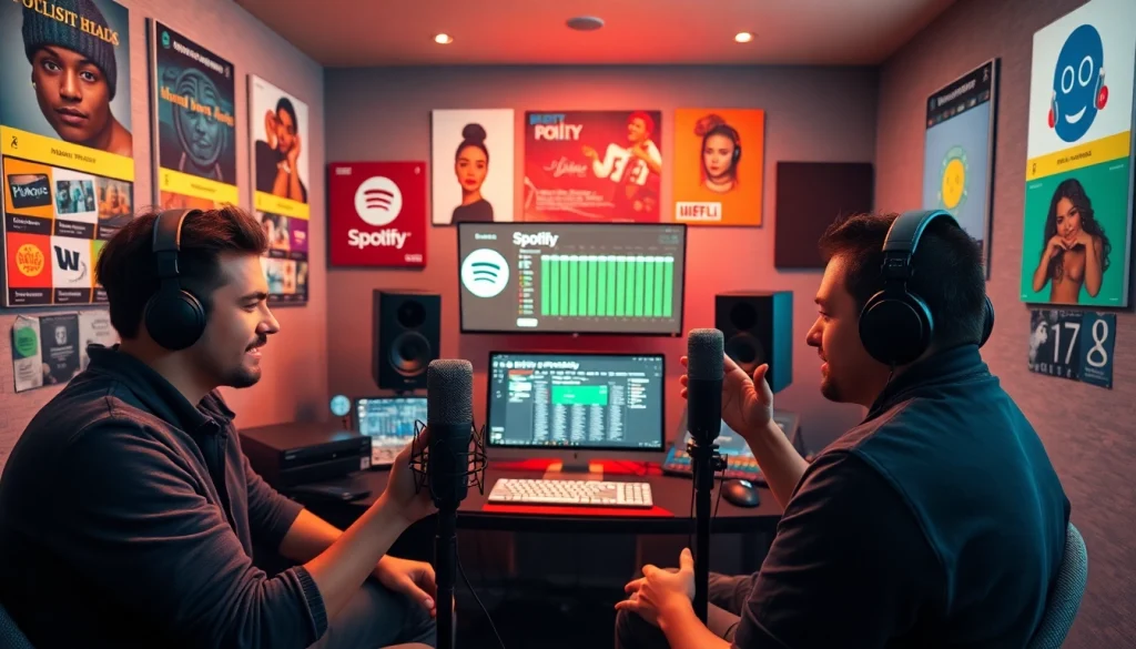 Artists engaged in spotify promotion as they strategize music release and marketing.