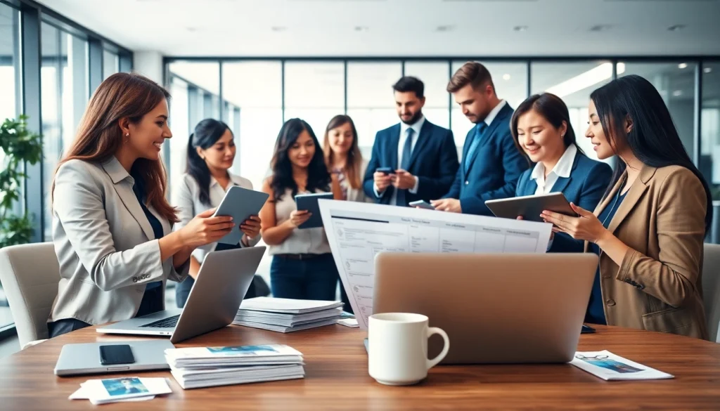 Streamline corporate travel logistics in a professional office atmosphere.