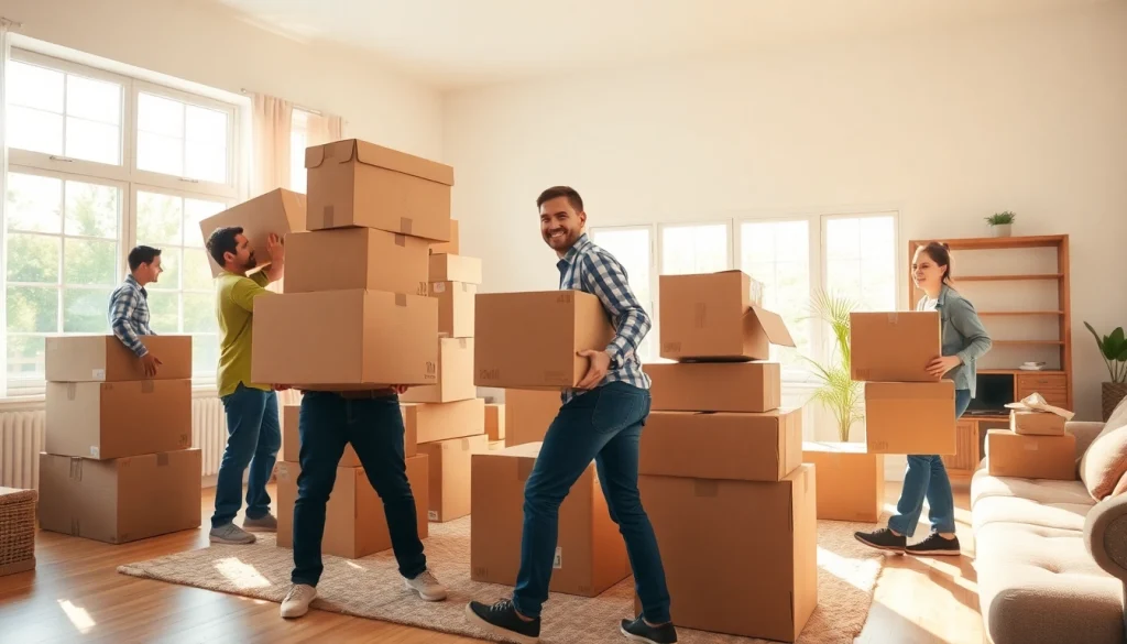 Best moving company Toronto efficiently handling a relocation in a bright living room setup.