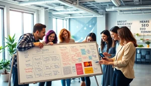 Plan SEO strategies with a professional team from seo companies kansas city in a bright office.