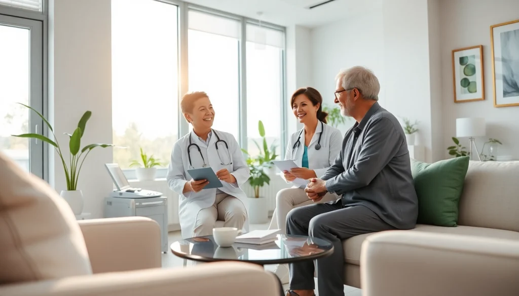 Engaging concierge healthcare experience at cccvegas.com in a warm, modern medical office.