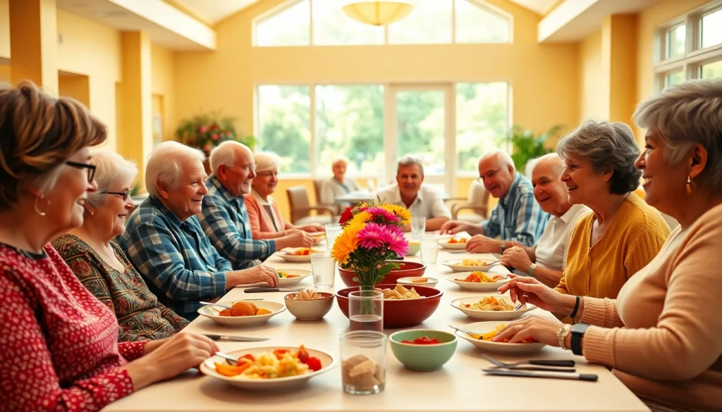 delicious henderson nv senior center menu options displayed at a community dining setup