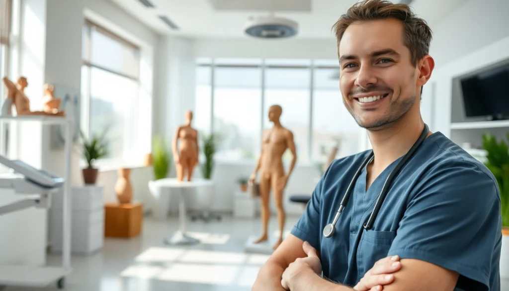 Erfahrene Chirurgin berät über Schönheitschirurgie Braunschweig in modernem Büro.